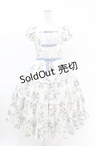 Victorian maiden / ロココブーケリボンティアードロングドレス FREE ブルー H-25-04-15-1018-CL-OP-NS-ZH