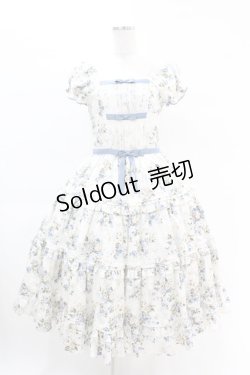 画像1: Victorian maiden / ロココブーケリボンティアードロングドレス FREE ブルー H-25-04-15-1018-CL-OP-NS-ZH