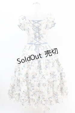画像2: Victorian maiden / ロココブーケリボンティアードロングドレス FREE ブルー H-25-04-15-1018-CL-OP-NS-ZH