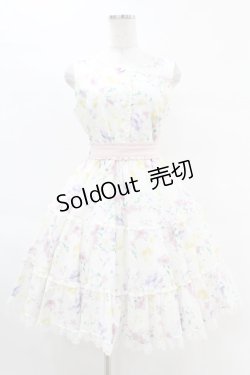 画像1: mellfy memory / Charm me floralワンピース M WHITE H-25-04-15-1024-0-OP-NS-ZH