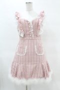 mellfy memory / Berry milk tweedワンピース M PINK H-25-04-15-1025-0-OP-NS-ZH