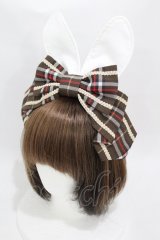 Angelic Pretty / Bunny Collegeクラシカルワンピースのカチューシャ  ブラウン H-25-04-15-1005-AP-AC-NS-ZH