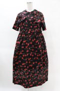 Jane Marple / Skipping cherriesのリボンドレス  ブラック H-25-04-15-016-JM-OP-KB-ZH