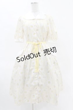 画像1: Melody BasKet / Marguerite honey beeワンピース  イエロー H-25-04-15-018-LO-OP-KB-ZH