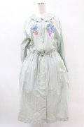 Jane Marple Dans Le Salon / Jardin Des Fleurs Embroideryドレス  ミント H-25-04-15-019-JM-OP-KB-ZH