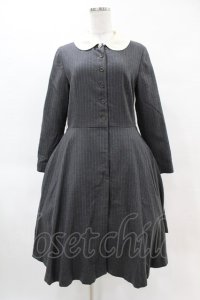 Jane Marple / カラーストライプワンピース M グレー H-25-04-15-024-JM-OP-KB-ZT101