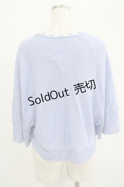 画像3: axes femme POETIQUE / ストロベリー刺繍ニットケープ M サックス H-25-04-16-039-AX-TO-NS-ZH