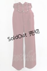 axes femme / コルセットベルトデザインパンツ M ワイン H-25-04-16-041-AX-PA-NS-ZH