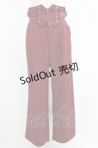 axes femme / コルセットベルトデザインパンツ M ワイン H-25-04-16-041-AX-PA-NS-ZH