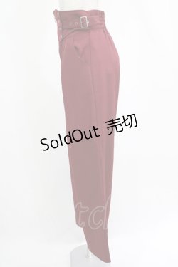 画像2: axes femme / コルセットベルトデザインパンツ M ワイン H-25-04-16-041-AX-PA-NS-ZH