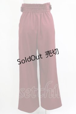 画像3: axes femme / コルセットベルトデザインパンツ M ワイン H-25-04-16-041-AX-PA-NS-ZH
