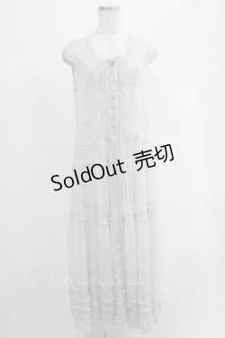 画像1: PINK HOUSE / ドットチュールワンピース Free サックス H-25-04-16-044-LO-OP-NS-ZH