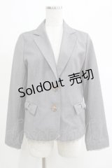 axes femme / リボンポケットジャケット L グレー H-25-04-16-047-AX-JA-NS-ZH