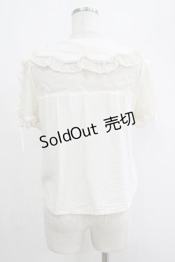 画像3: 藻 （海外ロリータブランド） / ドットチュール切替ブラウス L アイボリー H-25-04-16-048-GO-BL-NS-ZH
