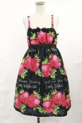 Emily Temple cute / フレッシュストロベリーリボンキャミワンピース  黒 H-25-04-16-1001-ET-OP-ET-ZH