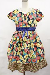 Shirley Temple / LIBERTY FABRICワンピース 160 ブラック H-25-04-16-1010-ET-OP-KB-ZH