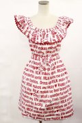 MILK / Messageサンドレス  レッドプリント H-25-04-16-1011-ML-OP-KB-ZH