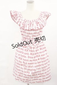 MILK / Messageサンドレス  レッドプリント H-25-04-16-1011-ML-OP-KB-ZH