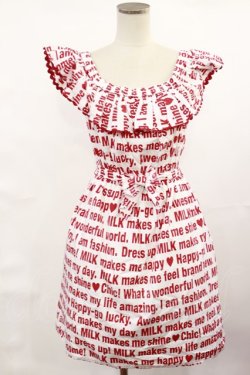 画像1: MILK / Messageサンドレス  レッドプリント H-25-04-16-1011-ML-OP-KB-ZH