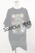 LAND by MILKBOY / ZOMBIE BEAR TEE  黒 H-25-04-16-1018-MB-TO-KB-ZH