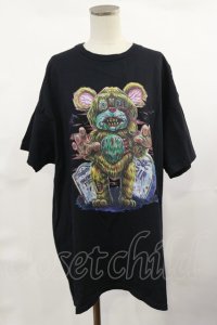 LAND by MILKBOY / ZOMBIE BEAR TEE  黒 H-25-04-16-1018-MB-TO-KB-ZH