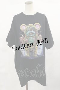 LAND by MILKBOY / ZOMBIE BEAR TEE  黒 H-25-04-16-1018-MB-TO-KB-ZH