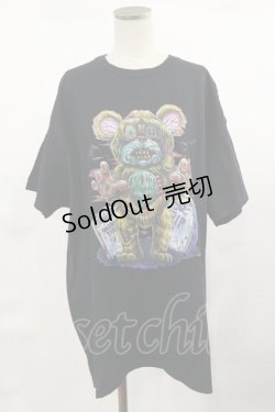 画像1: LAND by MILKBOY / ZOMBIE BEAR TEE  黒 H-25-04-16-1018-MB-TO-KB-ZH