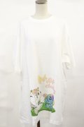 NieR Clothing / プリントCOTTON CUTSEW XL 白 H-25-04-16-1021-PU-TO-KB-ZH
