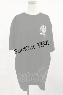 画像1: NieR Clothing / プリントCOTTON CUTSEW  黒 H-25-04-16-1022-PU-TO-KB-ZH