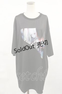 画像1: NieR Clothing / プリントTシャツ F 黒 H-25-04-16-1023-PU-TO-KB-ZH