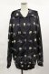 画像1: NieR Clothing / 総柄ZIPパーカー  黒 H-25-04-16-1028-PU-TO-KB-ZH (1)
