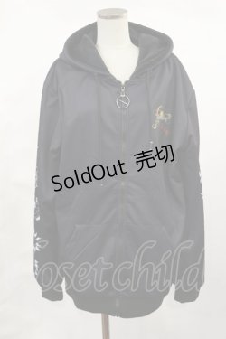 画像1: NieR Clothing / 防寒裏起毛パーカー  黒 H-25-04-16-1031-PU-TO-KB-ZT300