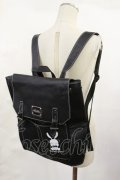 NieR Clothing / プリントBACK PACK  黒 H-25-04-16-1032-PU-BG-KB-ZH