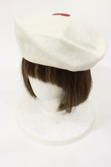 MILK / ハートサマーベレー  ホワイト×レッドハート H-25-04-16-1037-ML-AC-KB-ZH