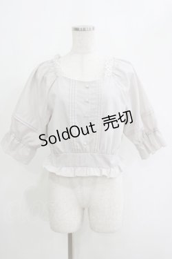 画像1: evelyn / ピンタックフリルブラウス Free グレー H-25-04-16-058-LO-BL-NS-ZH