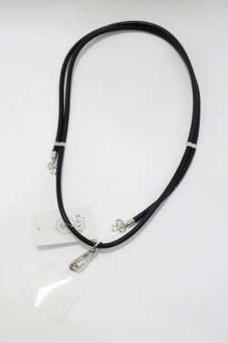 画像1: axes femme / スライド丸紐スマホストラップ  ブラック H-25-04-16-066-AX-ZA-NS-ZH
