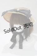 Miss Point（海外ロリータブランド） / 薔薇人形 帽子  グレー/ストライプ H-25-04-16-082-EL-AC-NS-ZH