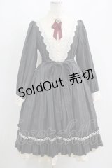 Miss Point（海外ロリータブランド） / 薔薇人形ワンピース XL グレー/ストライプ H-25-04-16-008-EL-OP-NS-ZH