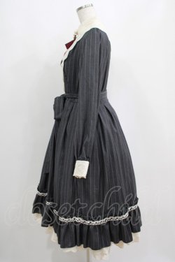 画像2: Miss Point（海外ロリータブランド） / 薔薇人形ワンピース XL グレー/ストライプ H-25-04-16-008-EL-OP-NS-ZH