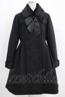 画像1: axes femme / Red Label W釦レースバッスルコート M ブラック H-25-04-16-011-AX-CO-NS-ZT-C053