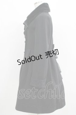 画像2: axes femme / Red Label W釦レースバッスルコート M ブラック H-25-04-16-011-AX-CO-NS-ZT-C053