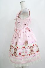 画像2: BABY,THE STARS SHINE BRIGHT / くみゃちゃんのSweet Heart Check柄ジャンパースカートI Free ピンク H-25-04-16-002-BA-OP-NS-ZH (2)