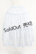 m petit by misako / NINA'Sコラボスカート L サックス/アイボリー リバーシブル H-25-04-16-023-LO-SK-NS-ZH