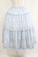 画像1: m petit by misako / NINA'Sコラボスカート L サックス/アイボリー リバーシブル H-25-04-16-023-LO-SK-NS-ZH (1)