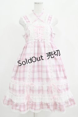 画像1: BABY,THE STARS SHINE BRIGHT / オリジナルタータンチェックベビードールジャンパースカートセット Free ピンク H-25-04-16-003-BA-OP-NS-ZH