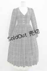 Favorite / チェックワンピース M~L グレー H-25-04-16-025-LO-OP-NS-ZH
