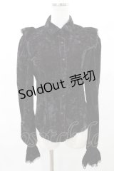 PUNK RAVE / Nightshade Womens Gothic Velvet Blouse  ボルドー×ブラック H-25-04-17-032-PU-BL-KB-ZH