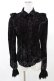 画像1: PUNK RAVE / Nightshade Womens Gothic Velvet Blouse  ボルドー×ブラック H-25-04-17-032-PU-BL-KB-ZH (1)