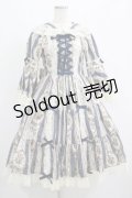 metamorphose / アンティークブーケ姫袖ワンピース サイズ1 クラシックブルー H-25-04-17-1001-ME-OP-NS-ZH