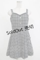 Ank Rouge / チェックプリーツジャンパースカート M ブラック H-25-04-17-1035-CA-OP-NS-ZH